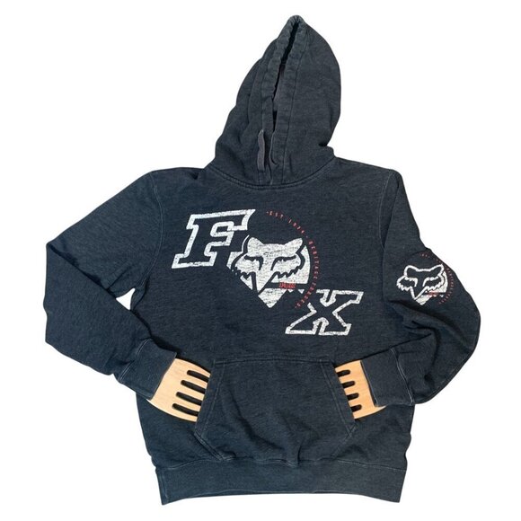 Fox Racing Men's Gray Logo Hoodie Sz M #338A